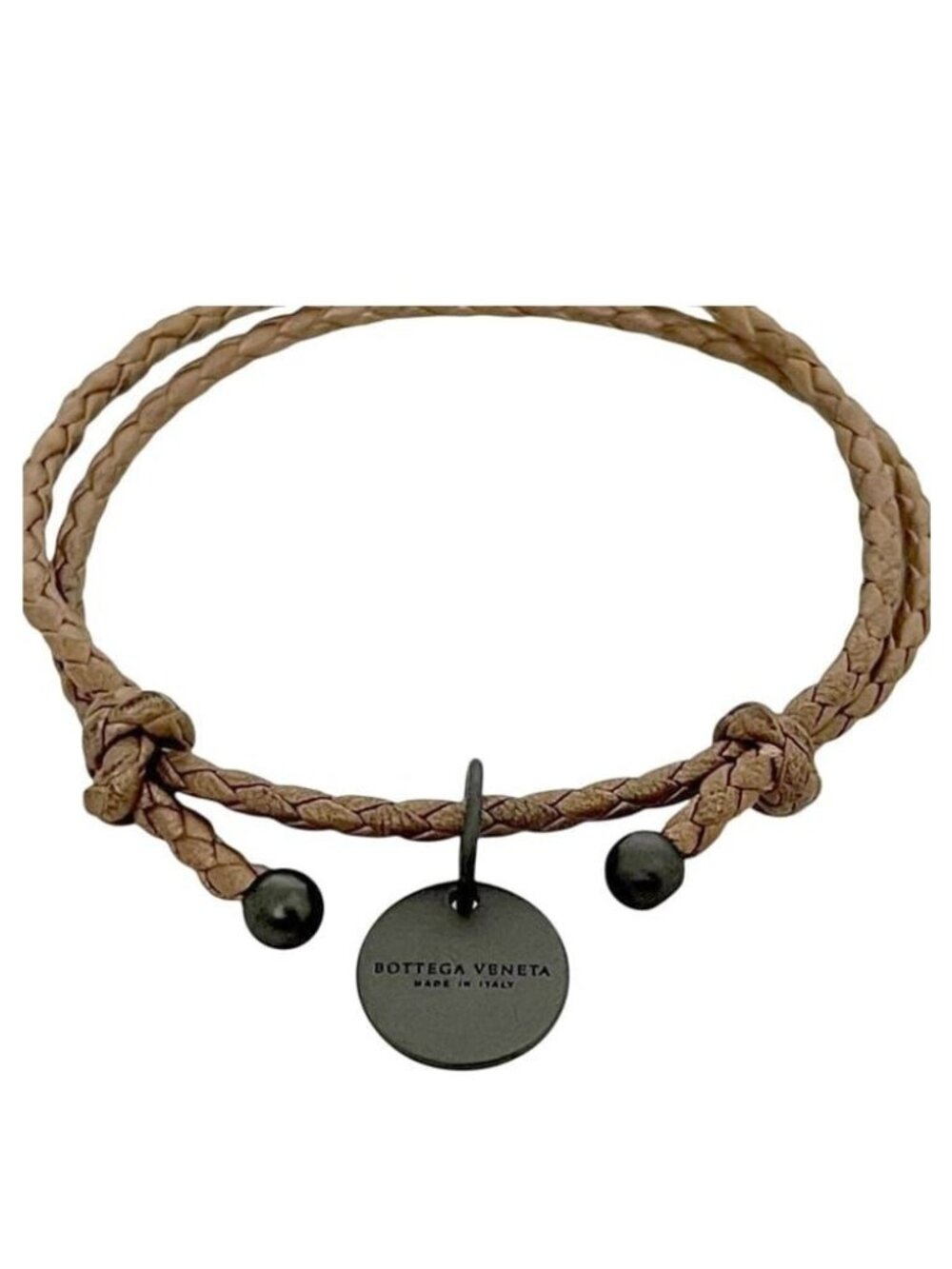 Bottega Veneta Bracelet Intrecciato Leather Brown Gold